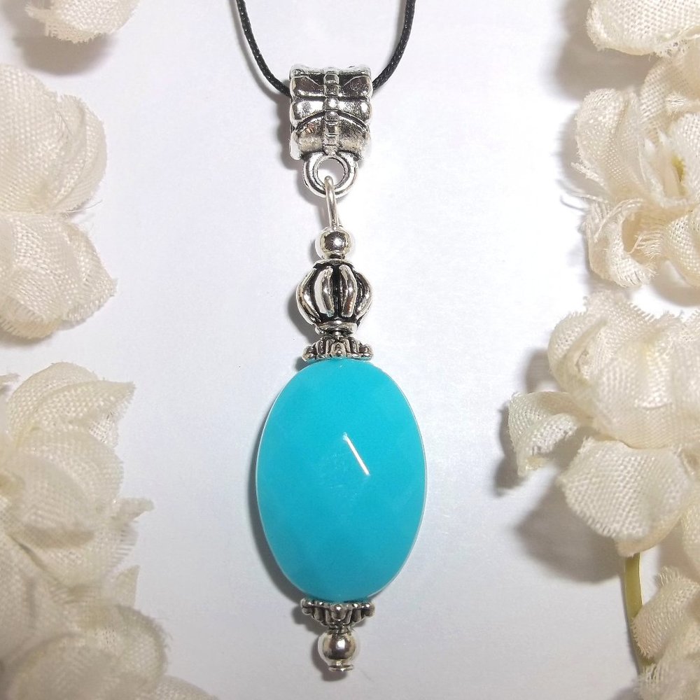 Blue Necklace, Necklace, Turquoise Necklace, Turquoise Blue Necklace, NWT 7628
